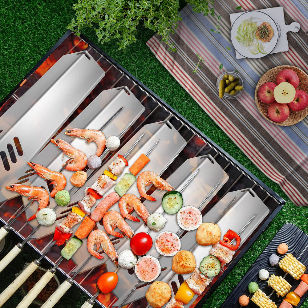 Boloda heat plates installed in backyard grill for even cooking