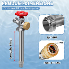 Boltigen close-up of 1/2" push-to-fit connector for fast tool-free installation benefit
