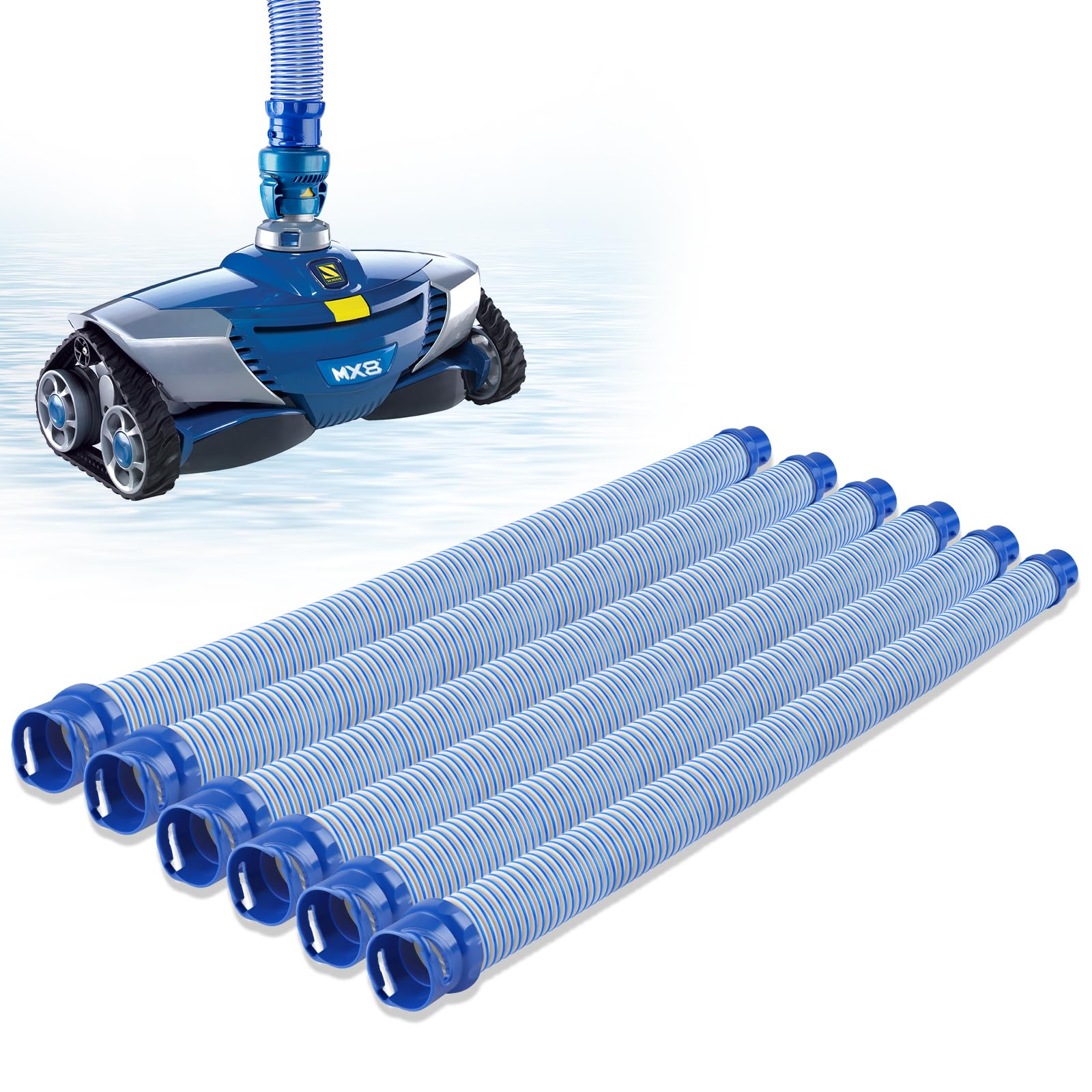 Boltigen front view showing six upright hose sections for quick replacement