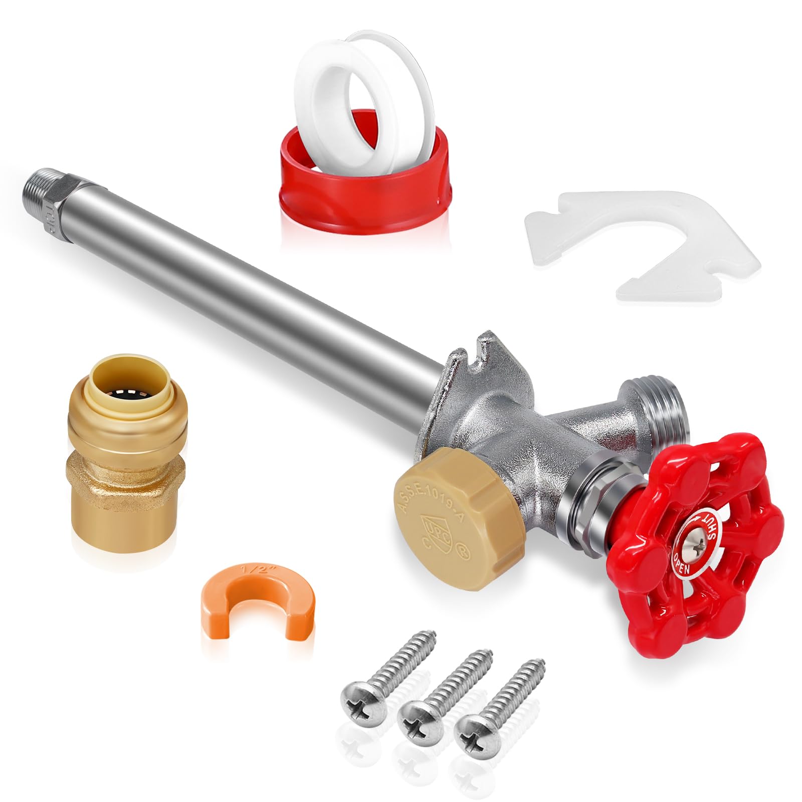 Boltigen front view faucet showing exterior spout and durable construction benefit
