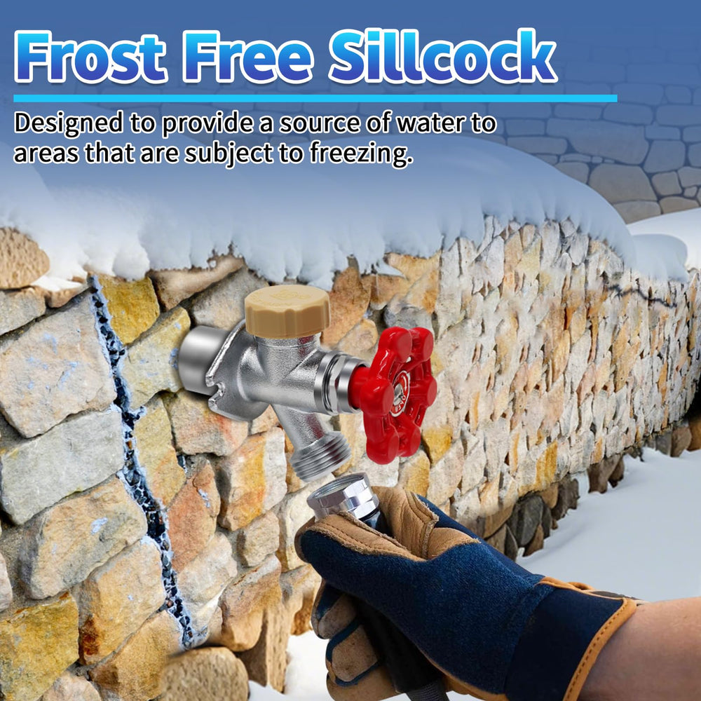 Boltigen installed on exterior wall illustrating correct placement and freeze protection benefit