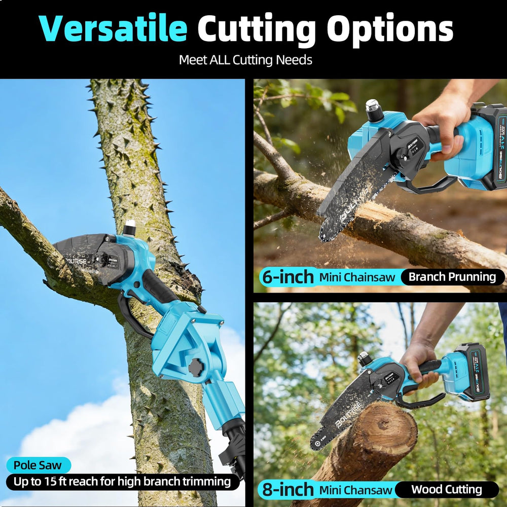 BOLTRISE size comparison with hands to show lightweight control and portability