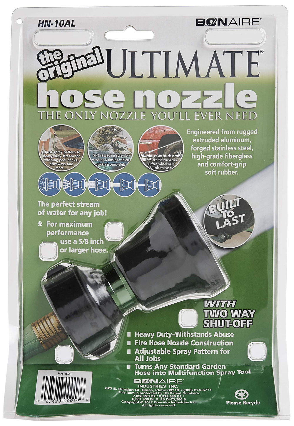 Bon-Aire nozzle spray in use powering through dirt and saving cleaning time