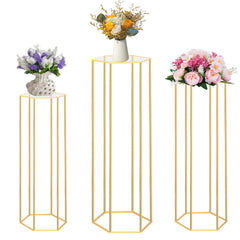 Bonastella hexagon stand front view showing elegant display and stability