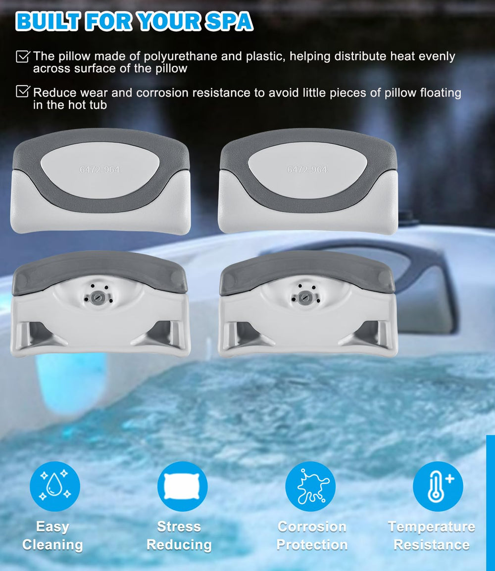 Bonbo gray pillow against tub shell showing aesthetic refresh benefit