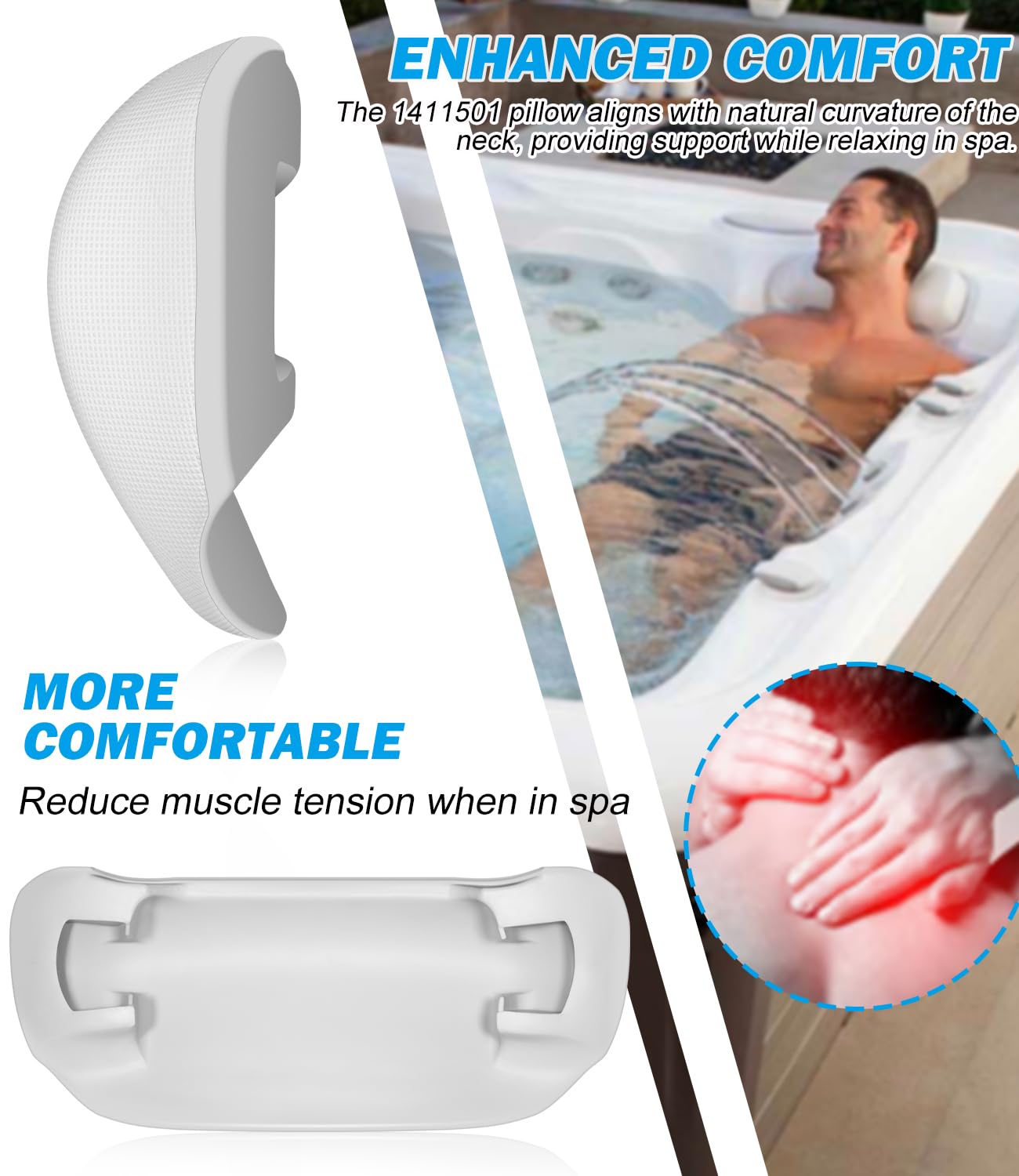 Bonbo being installed on spa retainer showing tool-free quick replacement benefit