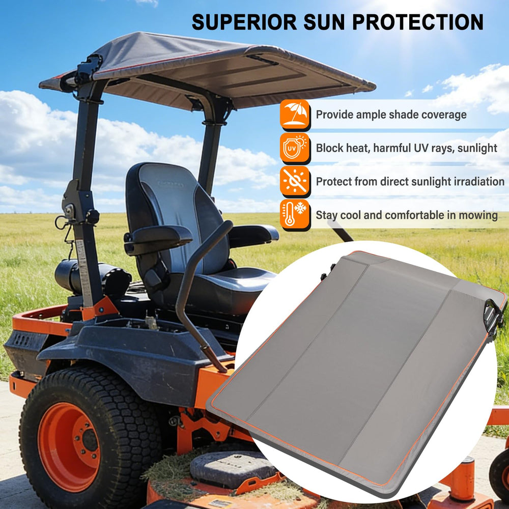 Bonbo side profile showing extended shade coverage over operator seat benefit