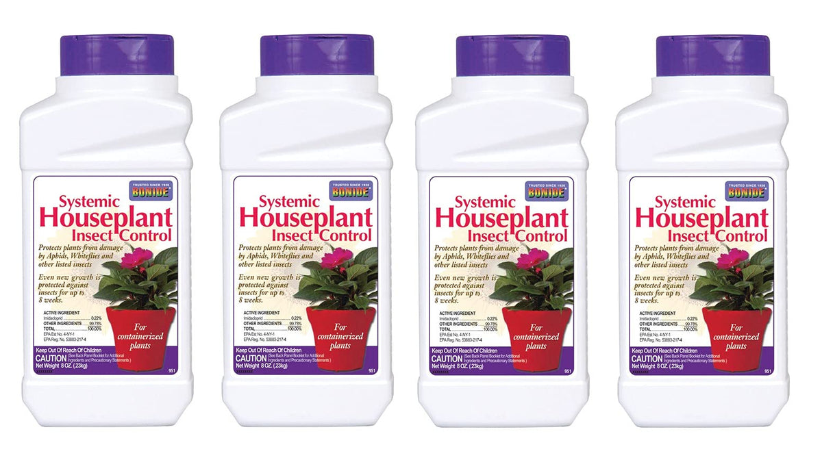 Bonide front packaging showing 8 oz granules and clear label benefit