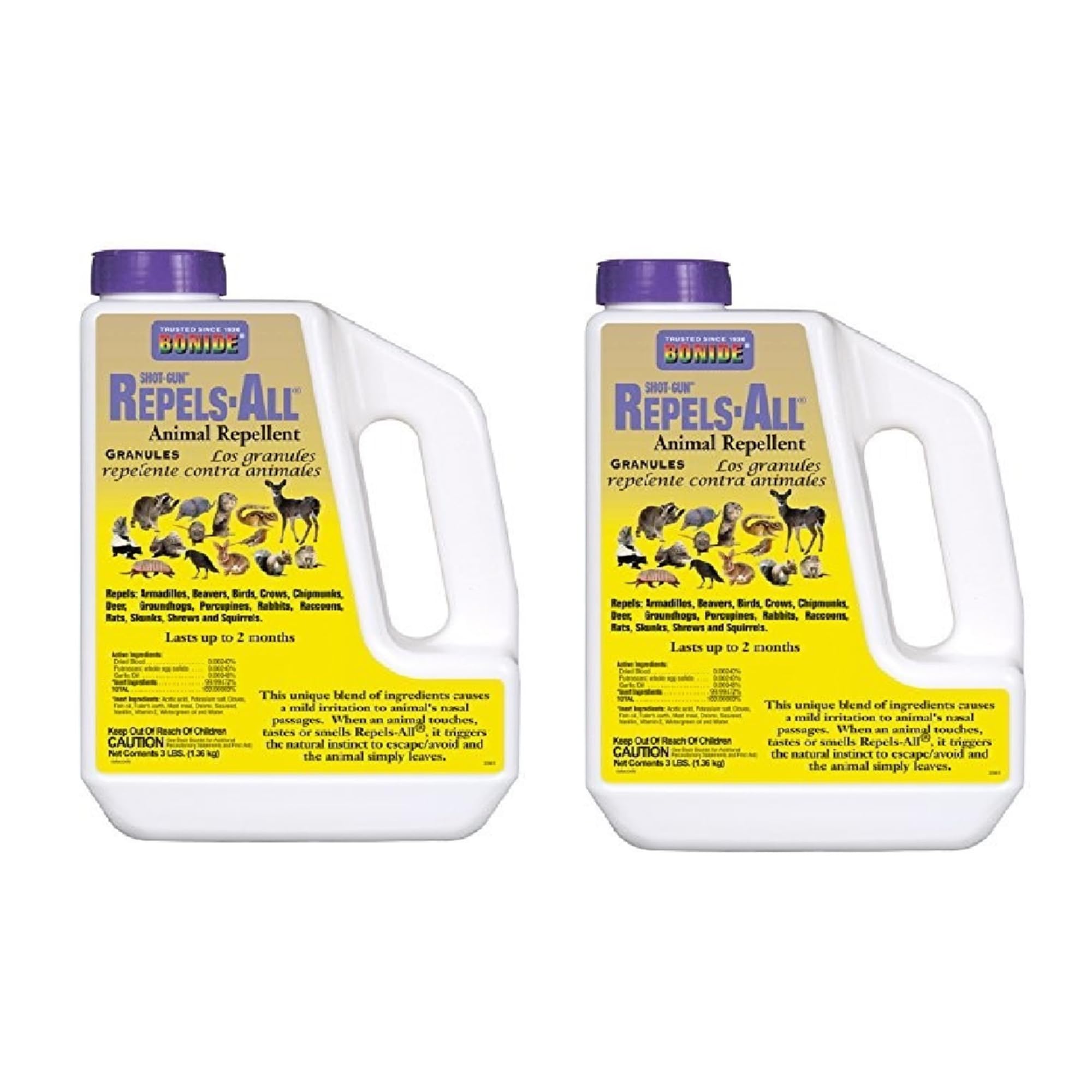Bonide front packaging showing granules protecting plants