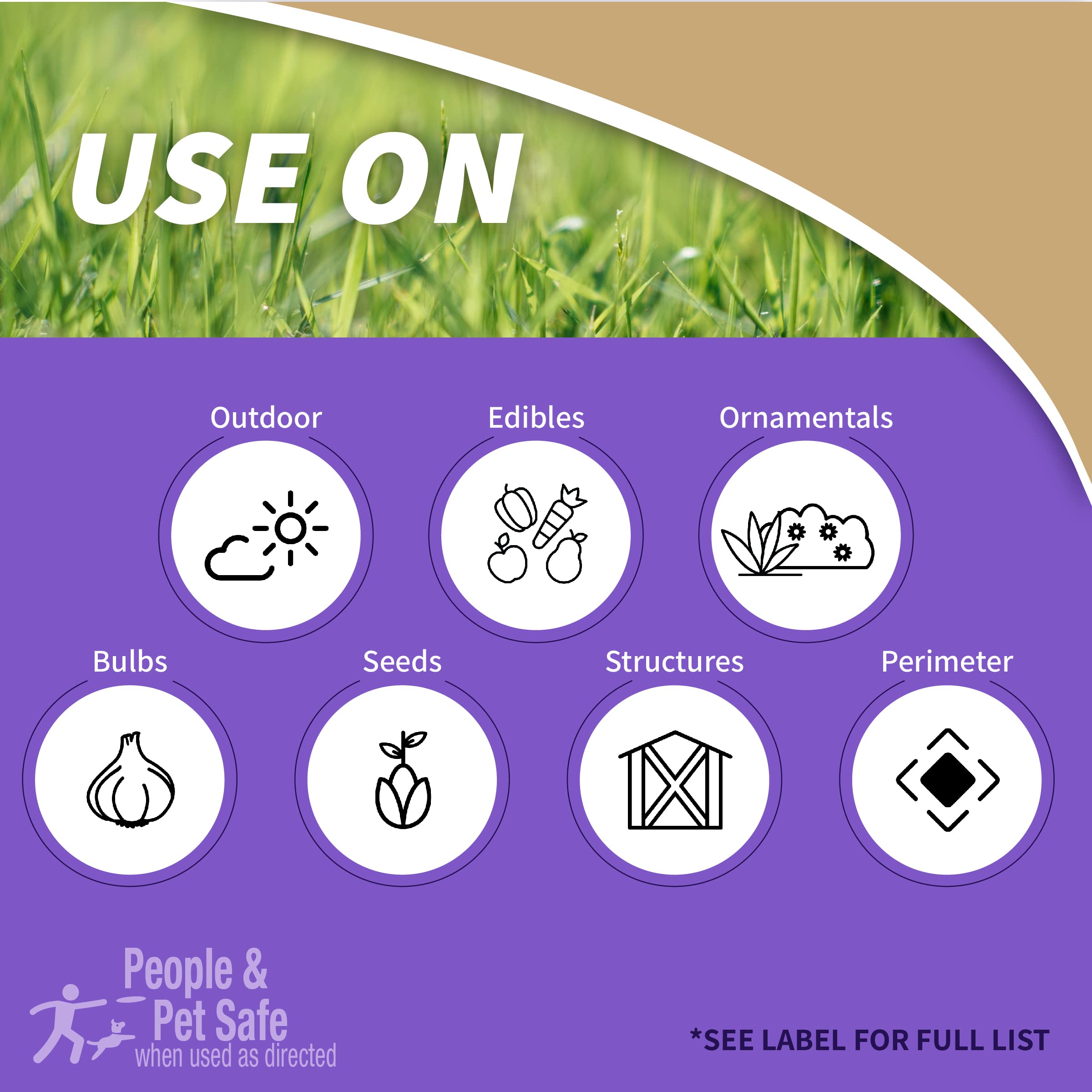 Bonide label close-up highlighting active natural ingredients and directions