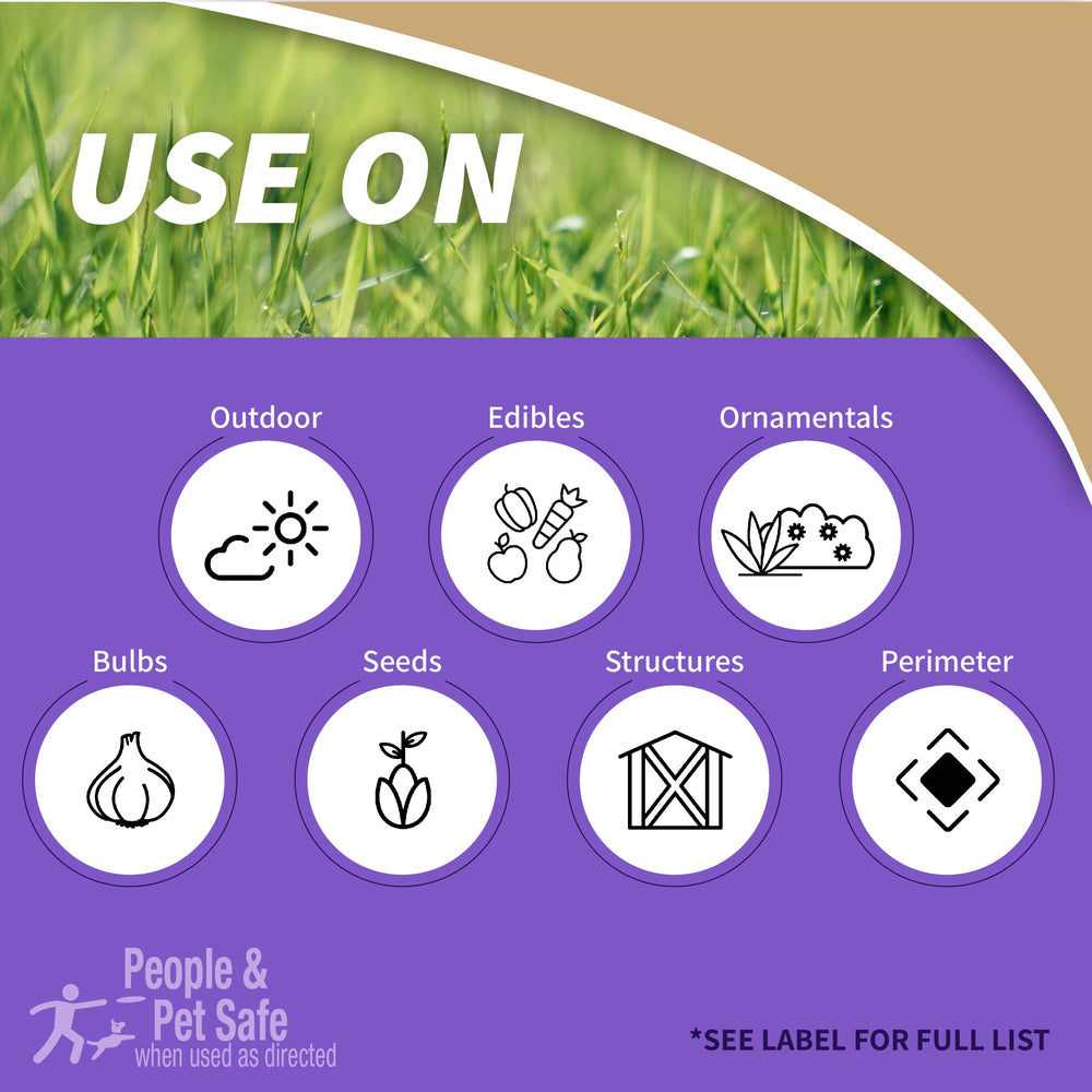 Bonide label close-up highlighting active natural ingredients and directions