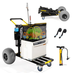Bonnlo front view of packed cart showing roomy cargo and organization benefits