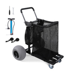 Bonsing front view of trolley cart showing full frame and cargo area for easy hauling