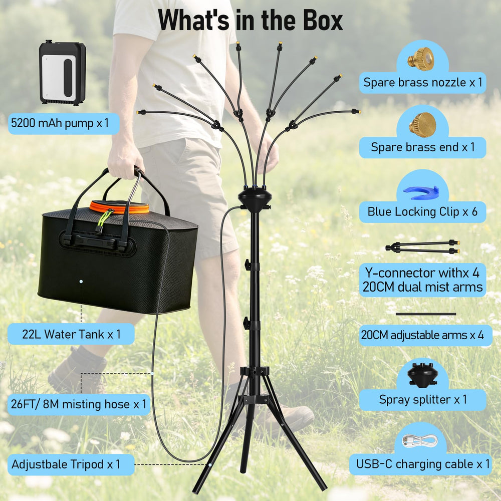 Bonviee 5.8 gallon water tank doubled as storage bag for easy transport