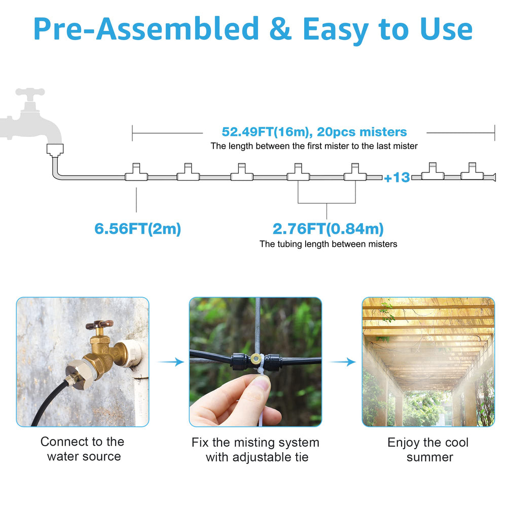 Bonviee brass nozzle close-up highlighting smooth, drip-free mist performance