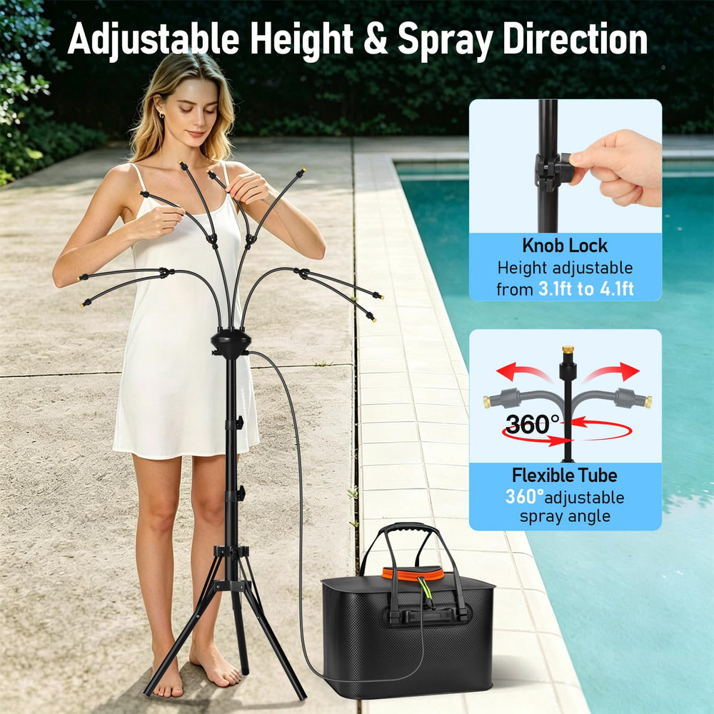 Bonviee close-up of flexible nozzle arm for even mist distribution benefit