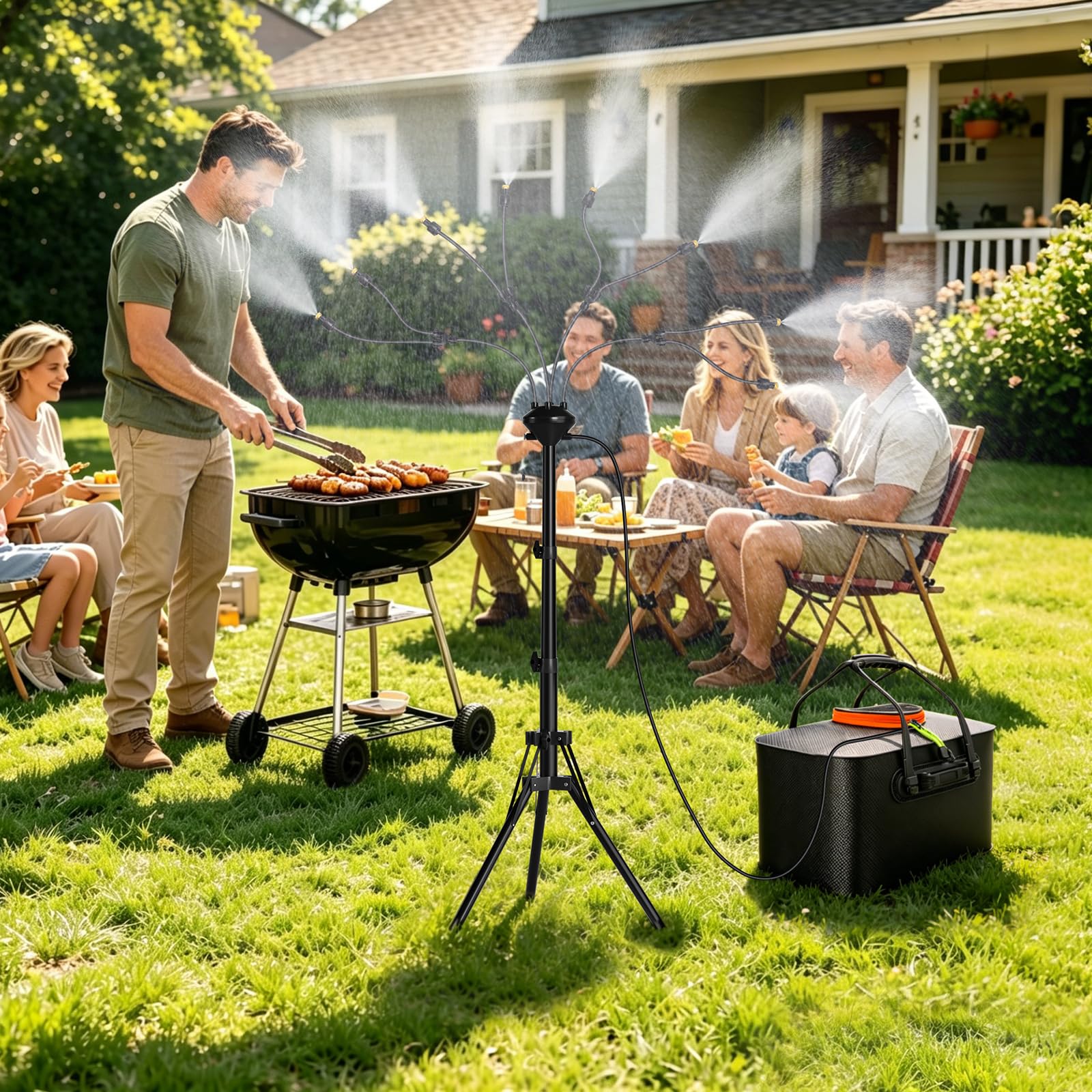 Bonviee mister next to chair to show scale and portable footprint advantage