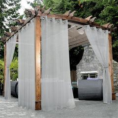 BONZER front view of two sheer panels showing full-length elegance and coverage