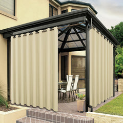 BONZER front view showing full 150 by 108 inch curtain for coverage