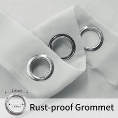BONZER metal rustproof grommet detail for easy hanging and smooth sliding