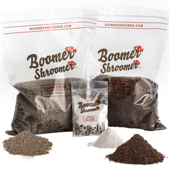 Boomer Shroomer front package showing product and clear contents for easy identification