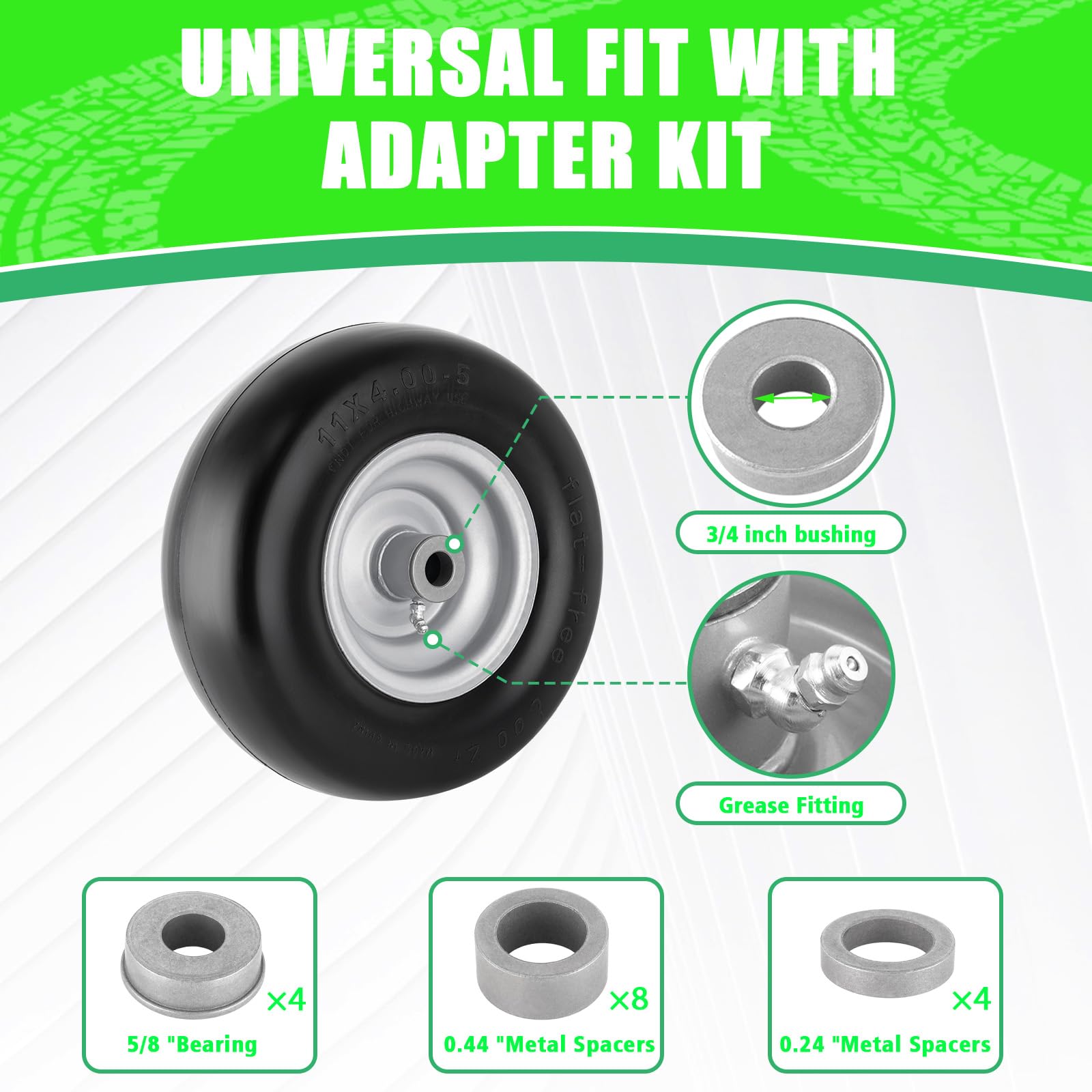 BOOTOP PIN closeup hub and bushings highlighting adjustable fit benefit