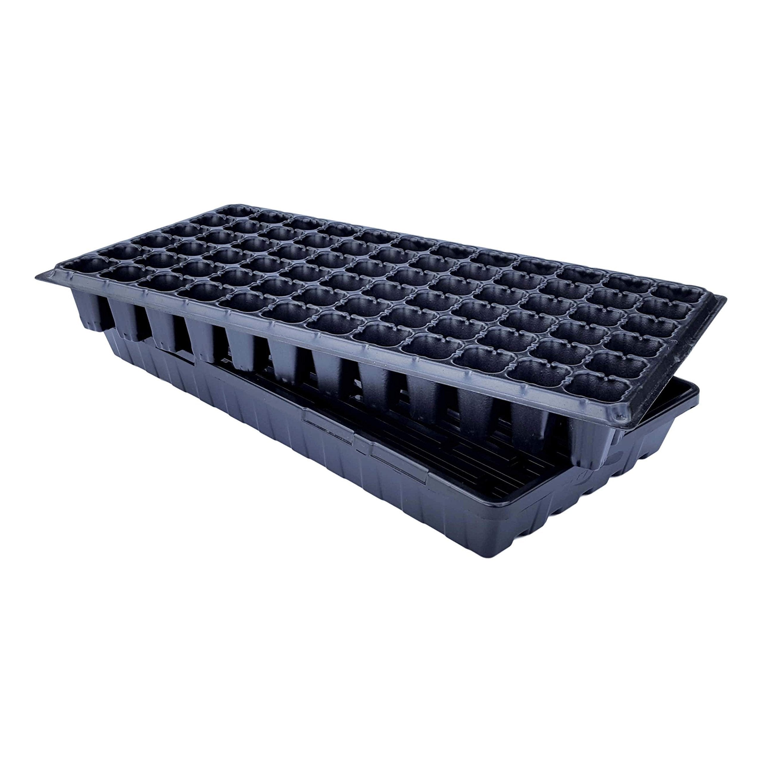 Bootstrap Farmer 72-cell tray front view showing durable cells and organized planting