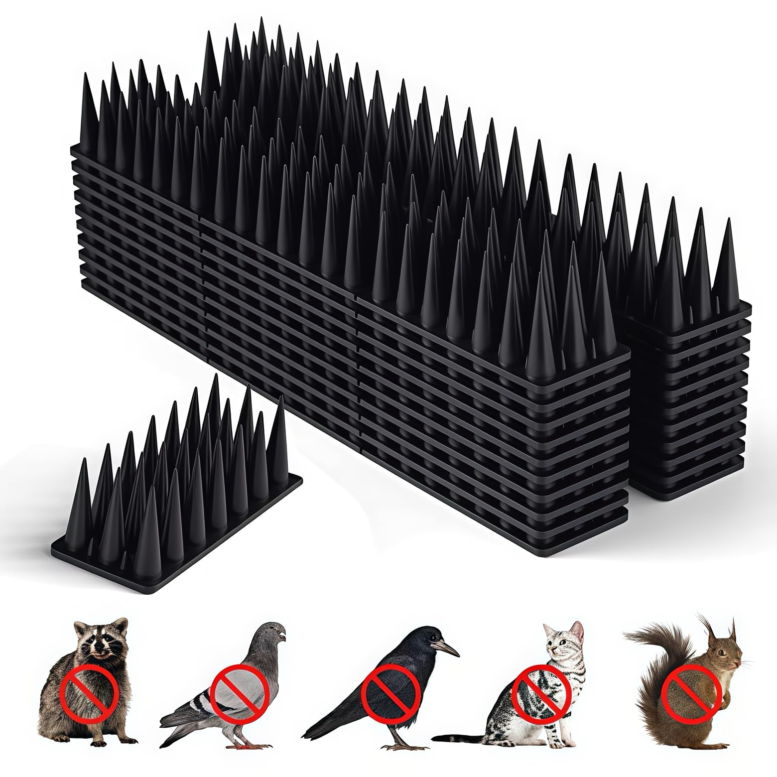 BORHOOD front packaging showing 40-pack spikes protecting railings