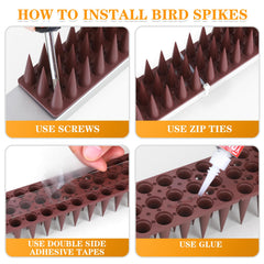 BORHOOD spikes installed on balcony rail demonstrating tidy protection