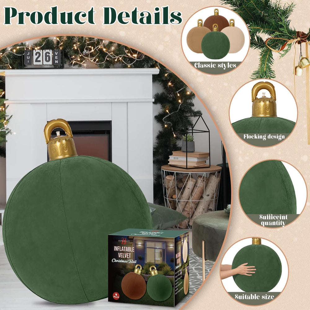 Bornerwhite inflated ornament on porch illustrating outdoor use and festive curb appeal