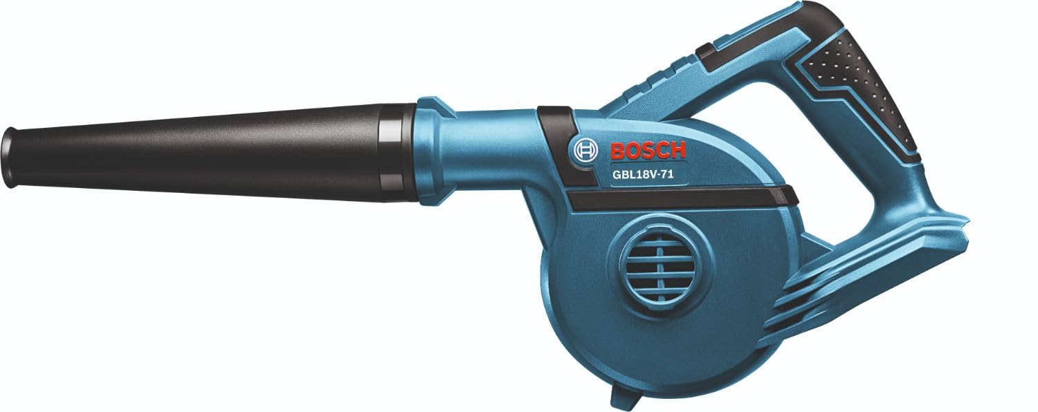 Bosch GBL18V-71N handle closeup showing ergonomic grip for comfort