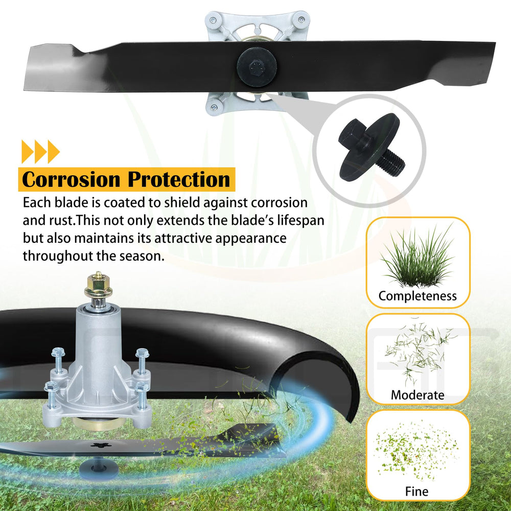 BOSFLAG blades slicing grass to demonstrate powerful airflow