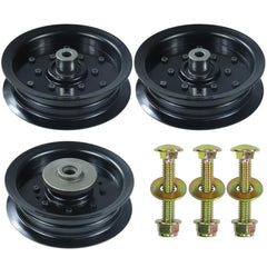 BOSFLAG front view of pulleys in package showing ready-to-install parts benefit