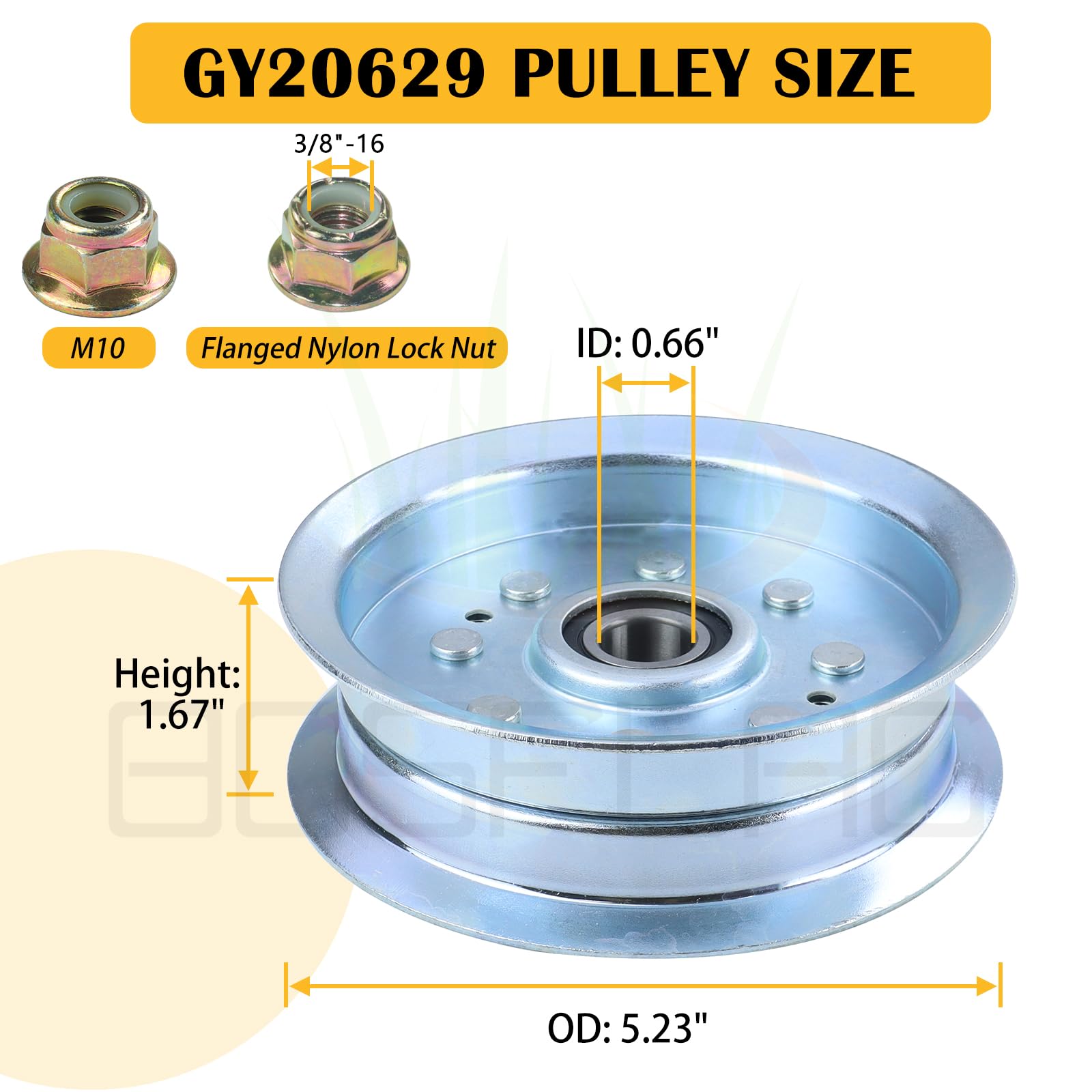 BOSFLAG edge profile of GY20629 illustrating balanced wheel for less vibration