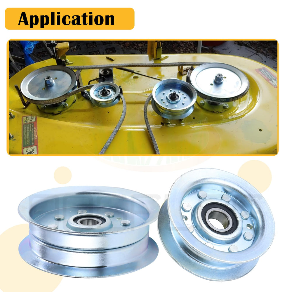 BOSFLAG pulleys next to ruler for scale to confirm bore and diameter before purchase