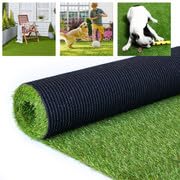 Boshuele turf being cut to fit a balcony explaining easy trimming and installation