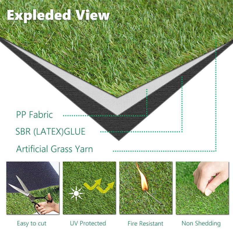 Boshuele turf in pet area illustrating easy cleaning and comfortable play surface