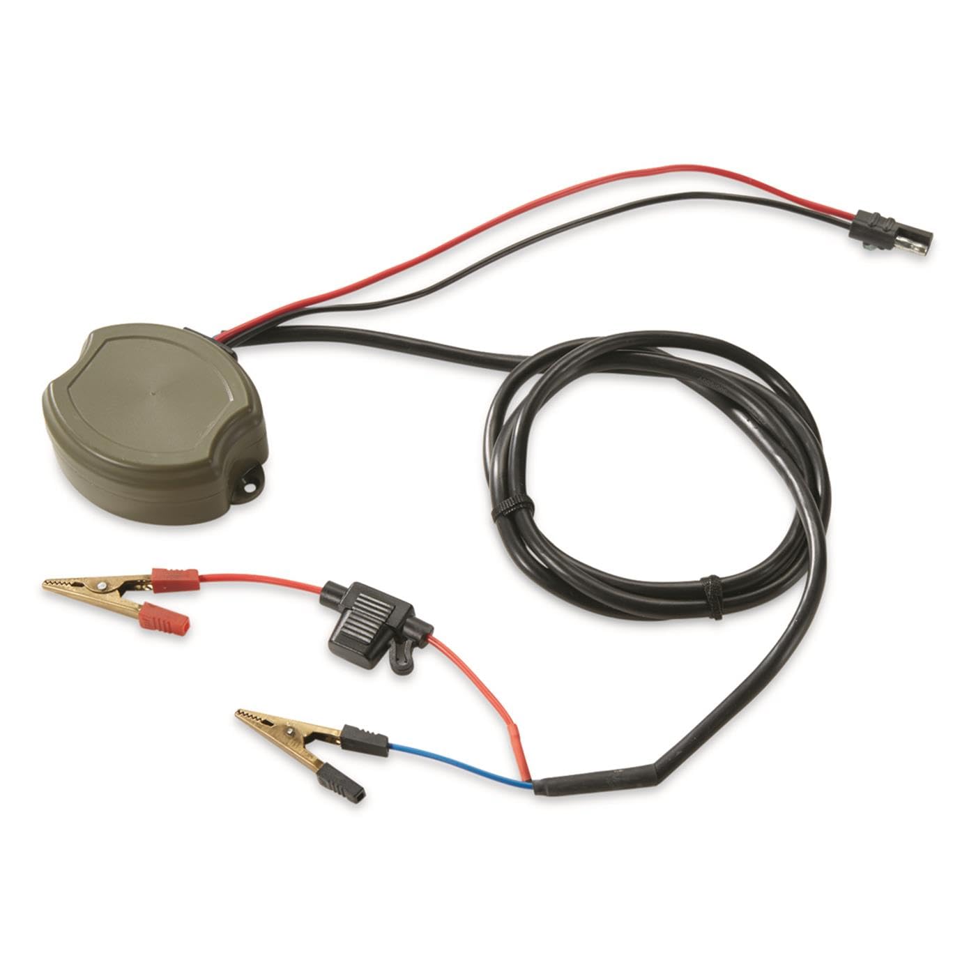 Boss Buck remote mounted on ATV with user controlling spreader for safer operation