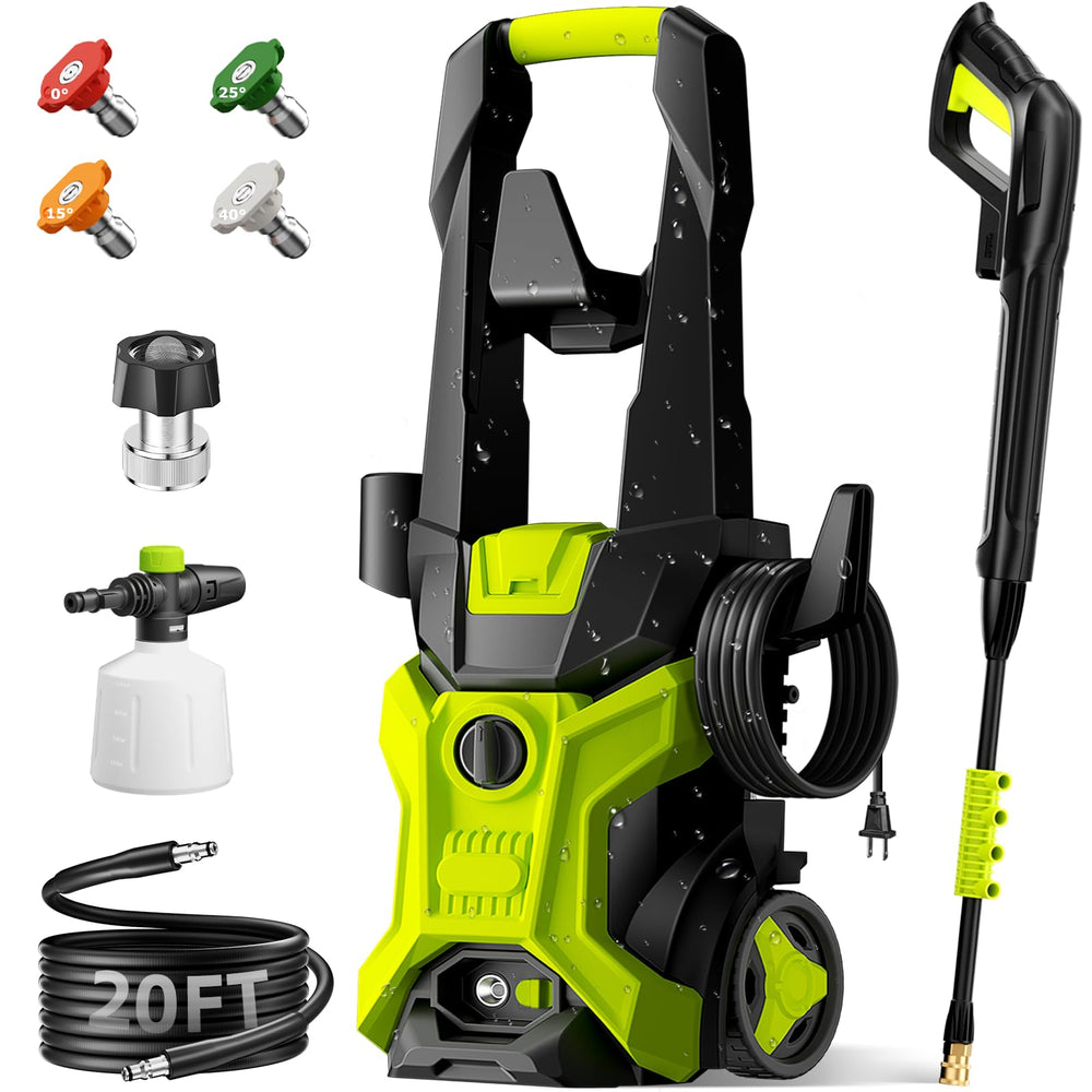 BothLin front view of pressure washer showing compact design and portability benefit