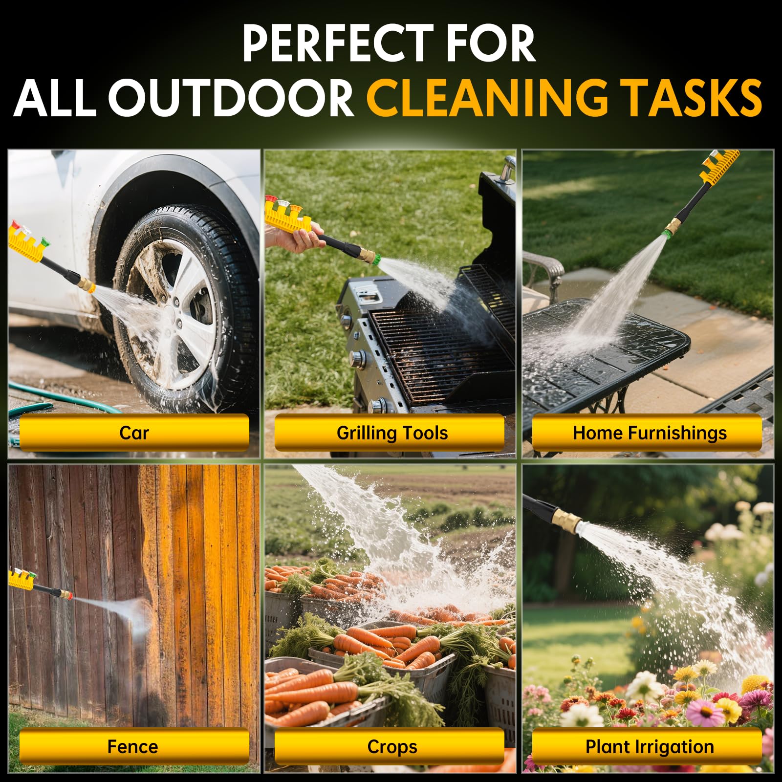 BothLin used to wash a car in driveway showing efficient cleaning performance