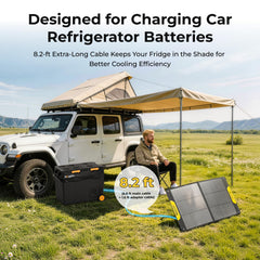 BougeRV folded panel side with built-in handles illustrating easy transport benefit
