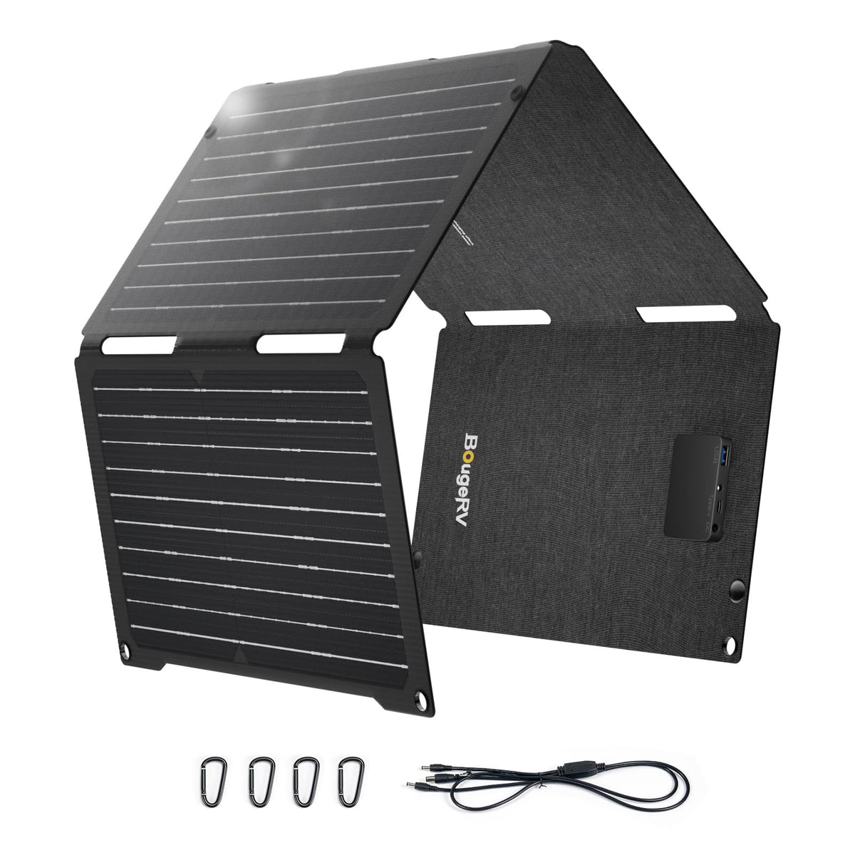 BougeRV front folded panel showing compact portability and easy storage benefit