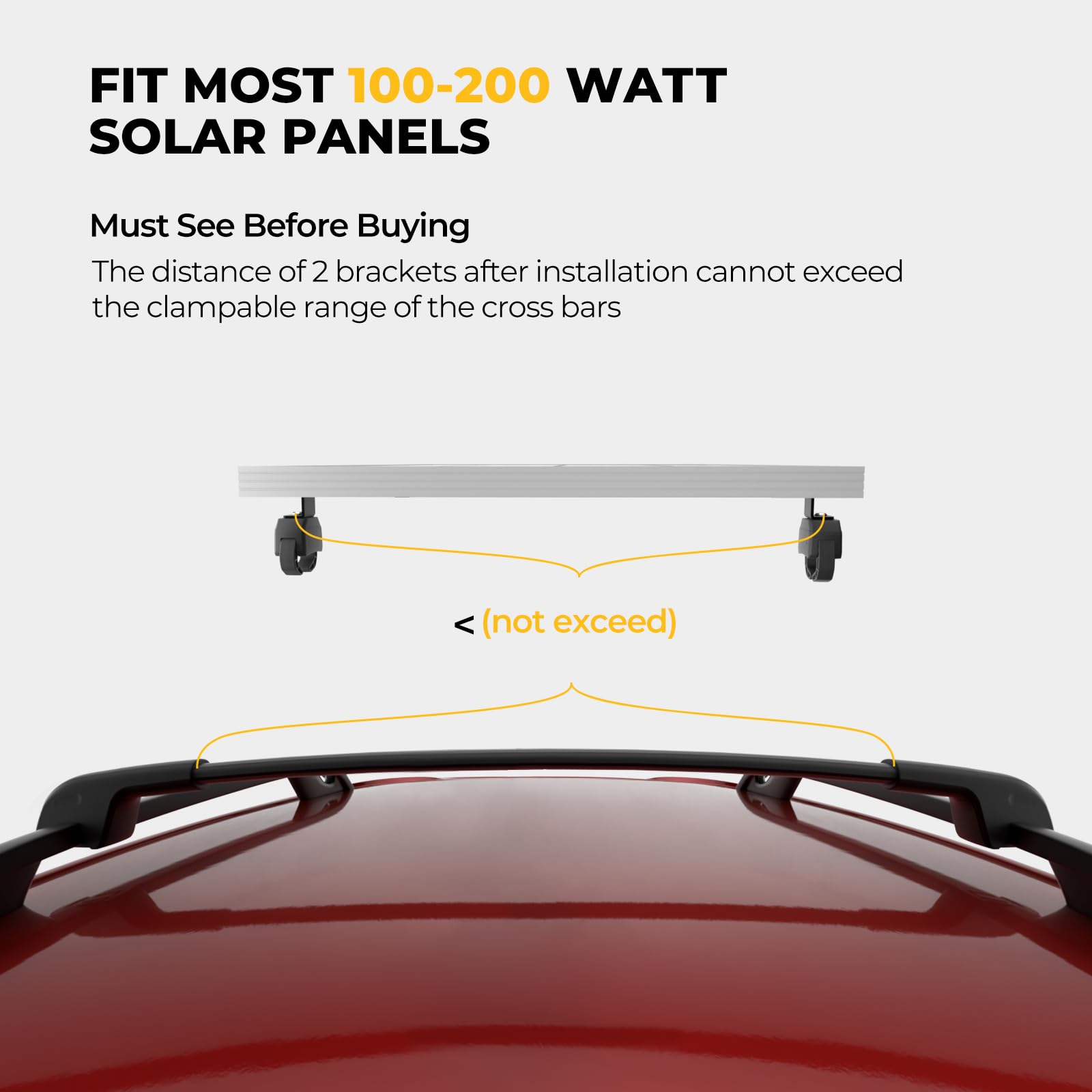 BougeRV crab mount rubber pad close-up protecting panel frame and increasing grip on crossbar