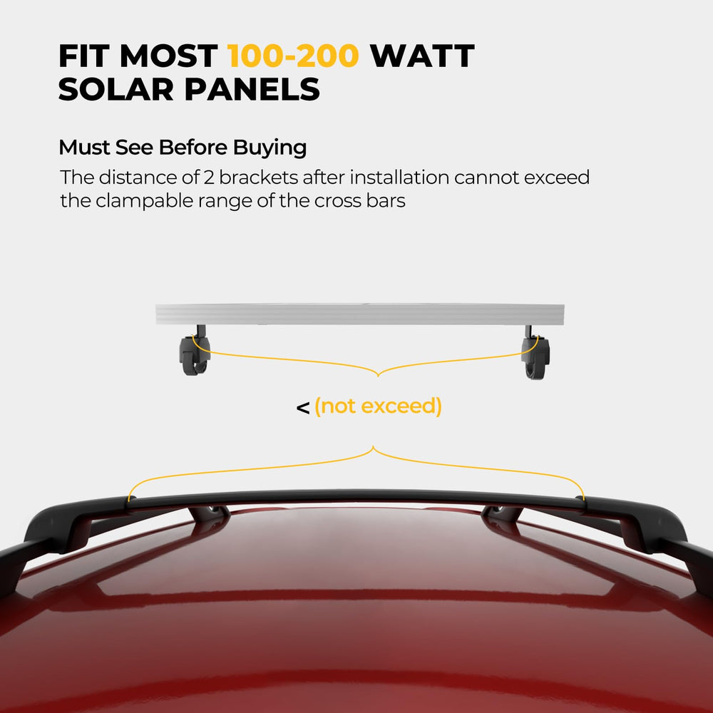 BougeRV crab mount rubber pad close-up protecting panel frame and increasing grip on crossbar