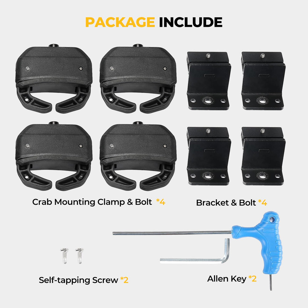 BougeRV crab mount adapted to Unistrut ground frame showing alternate mounting option