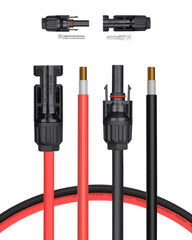 BougeRV front view of 60ft 10AWG cable pack showing durable connectors and length benefit