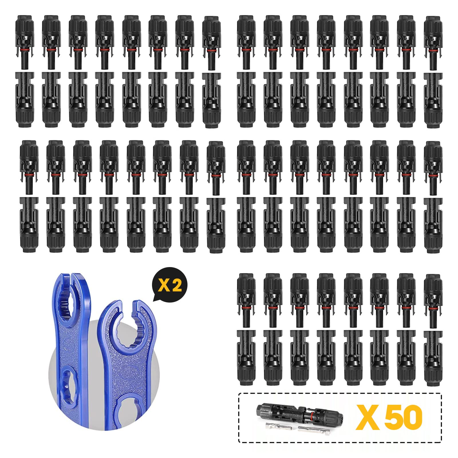 BougeRV front packaging showing full 100-piece connector kit and value