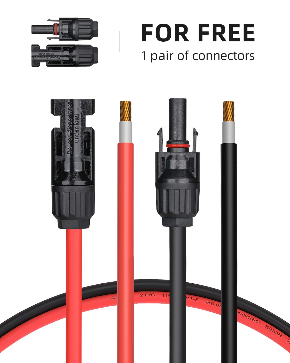 BougeRV cable connected to RV solar panel illustrating clean, ready-to-use setup