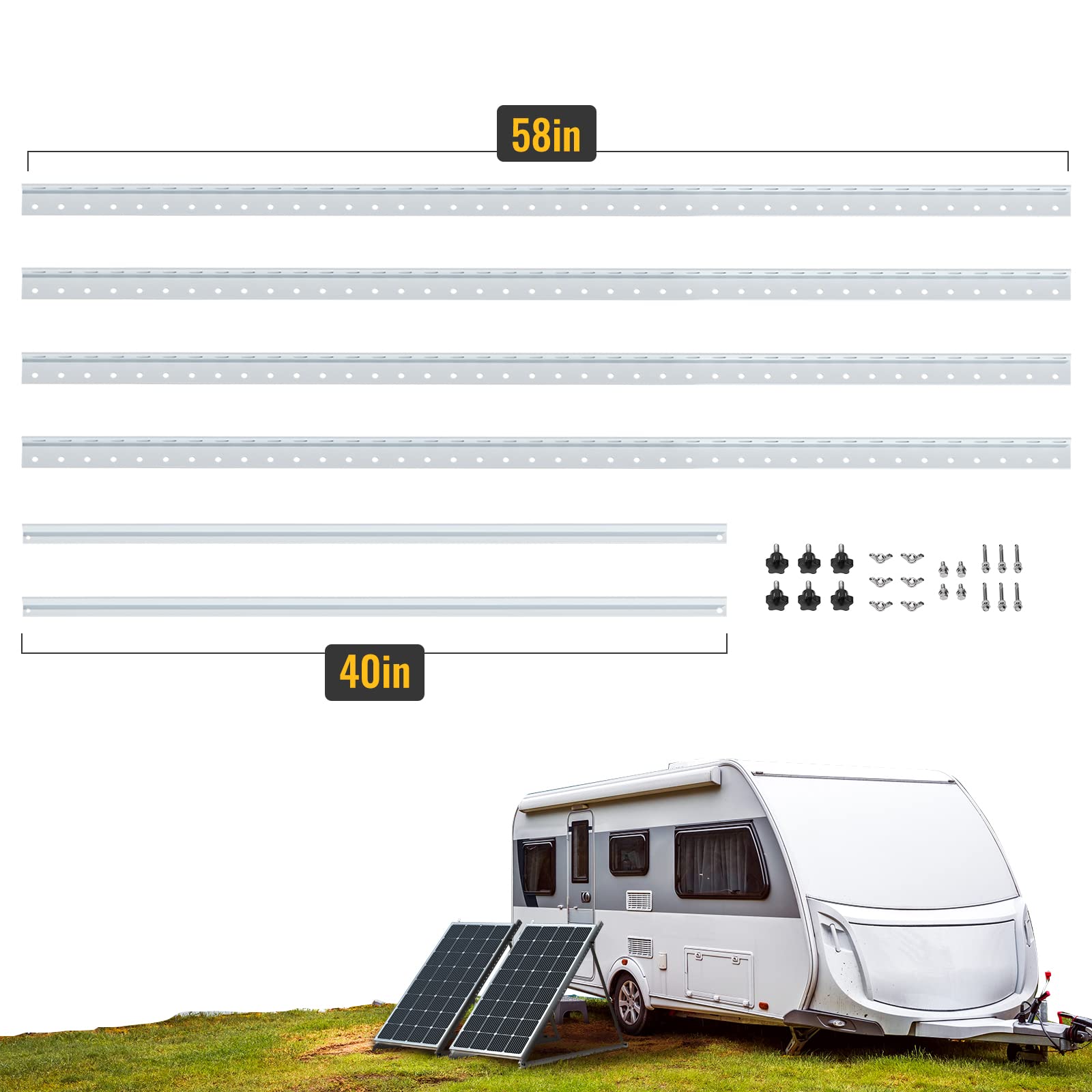 BougeRV installed at campground demonstrating portable solar setup