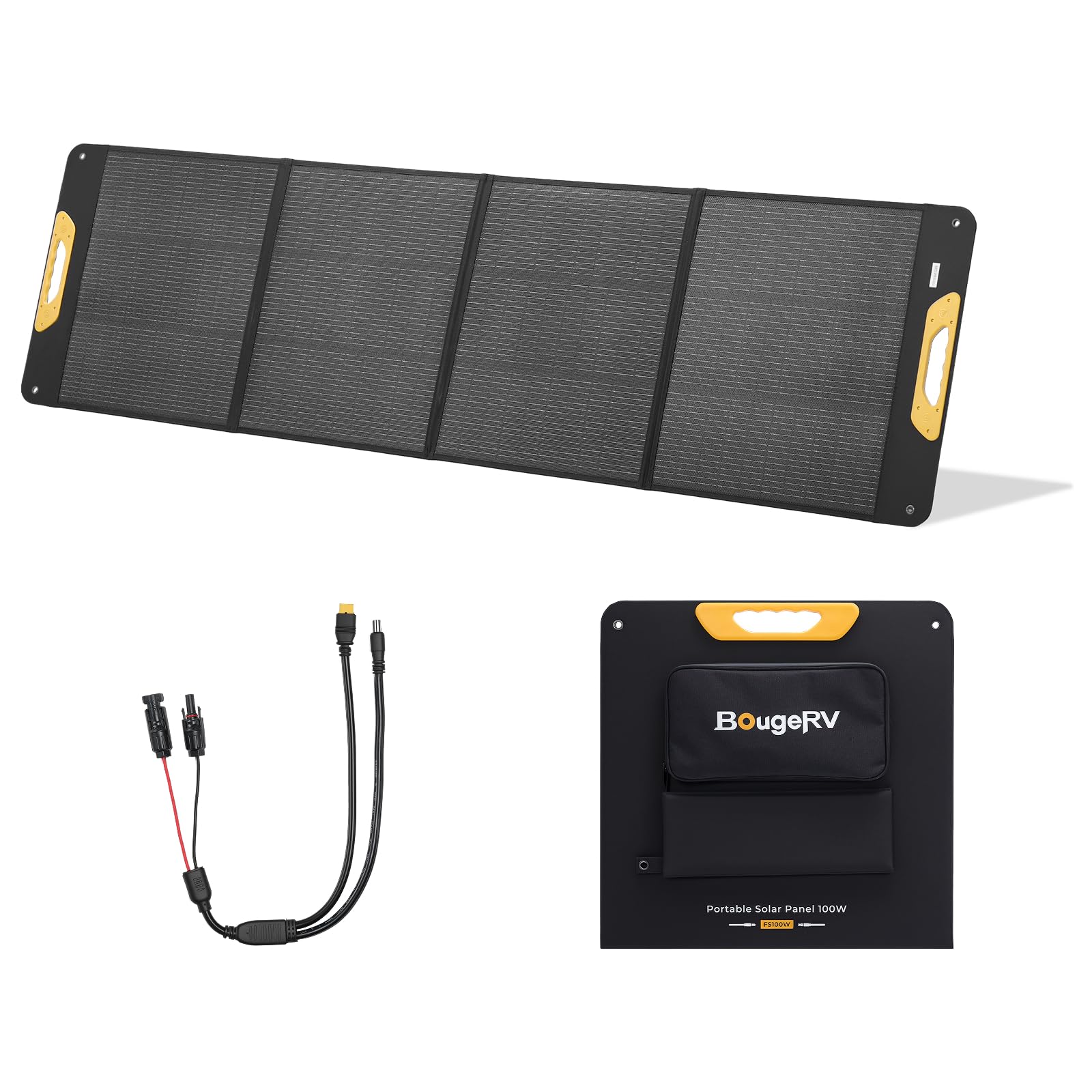 BougeRV folded front view showing compact portability and easy carrying